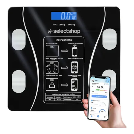 Báscula Digital Selectshop Df2c Negra, Hasta 180 Kg