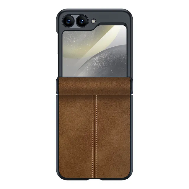 Para O Motorola Razr50,capa De Couro Com Película Tudo Em Um