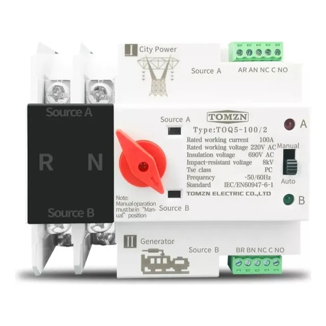 Ats Transferencia Automatica 2 Polos 100 A 110 V