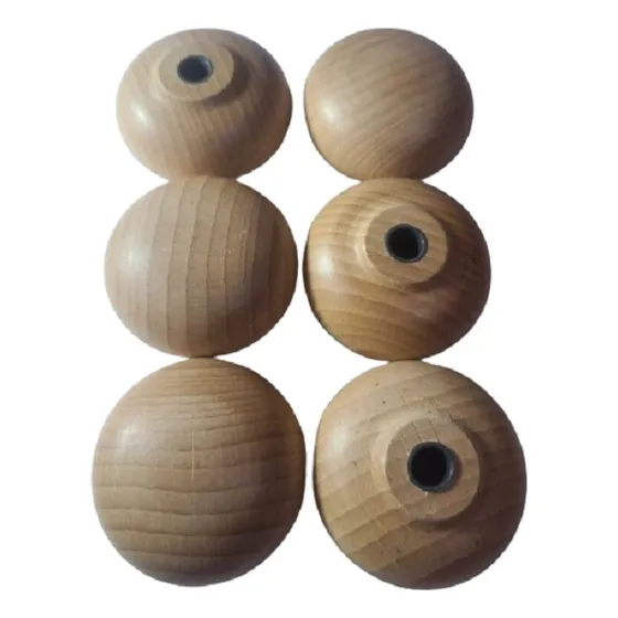 Jaladera Perilla De Madera Haya De 4.6cms De Diámetro Paq 50