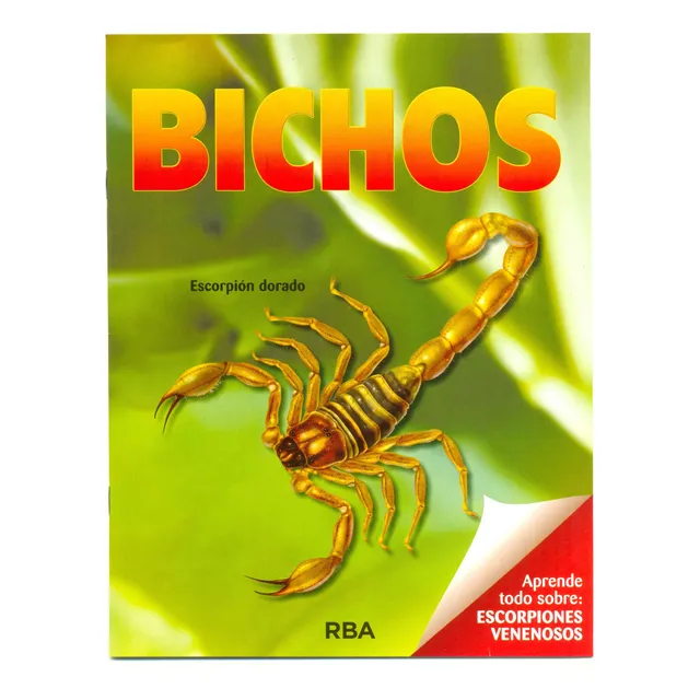 Escorpión Dorado Real Disecado Y Revista Fascículo - Bichos