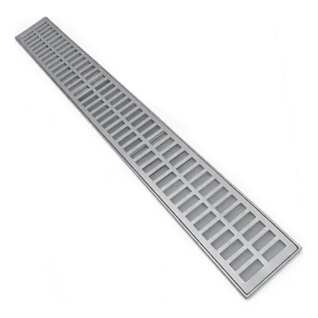 Ralo 15x100 Linear Pluvial Grelha Com Suporte (2 Pçs 50cm)