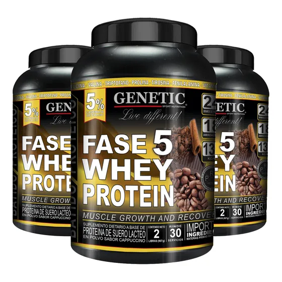 N1 Fase 5 Whey Protein Genetic Crecimiento Muscular Definido