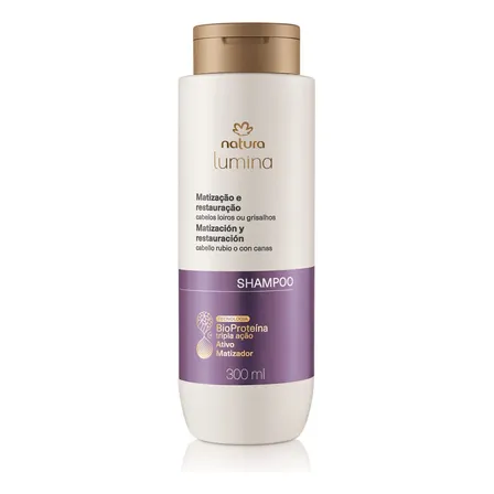Shampoo Matizador Para Cabellos Rubios Y Canosos Lumina - 300ml