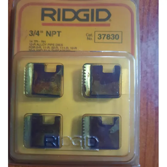 Juego De Dado Para Terraja Ridgid De 3/4 Npt