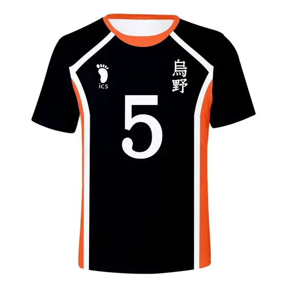 Camiseta Infantil Haikyuu Karasuno Com Estampa 3d