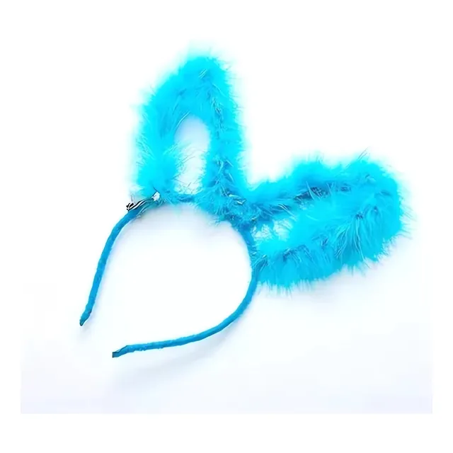 Diadema Vincha Luminosa Con Orejas De Conejo Cotillon Led X6