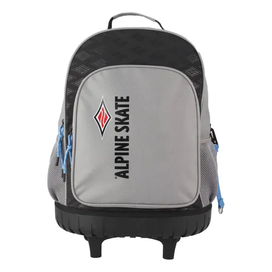 Mochila Alpine Skate Carrito Escolar Reforzada Acolchada Color Gris-Negro 27691