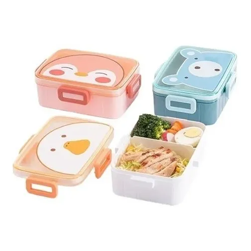 Lunchera Hermético Vianda C/ Cuchara Y Separador Infantil
