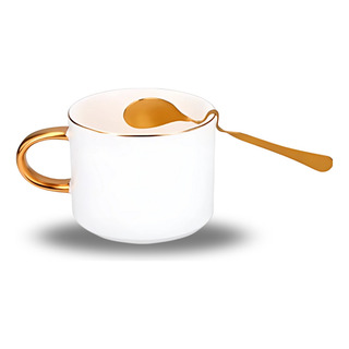 Taza Cerámica Para Café Minimalista Con Cuchara 330 Ml Taza Cerámica Para Café Minimalista Con Cuchara 330 Ml