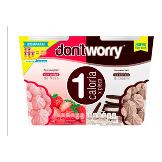 Dulces Merengues Light Sin Azúcar Fresa / Cookies & Cream Dulces Merengues Light Sin Azúcar Fresa / Cookies & Cream