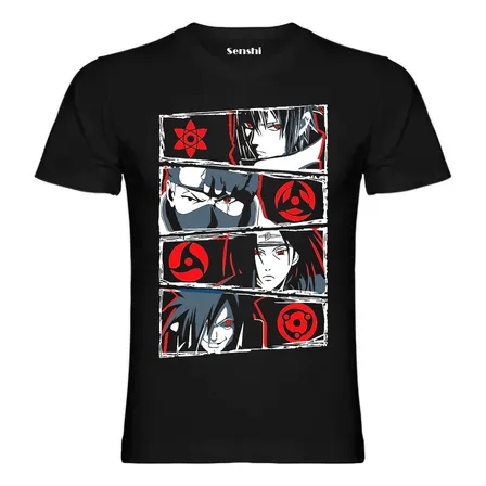 Polera Unisex Naruto Sharingan Comic Anime Estampado Dtf