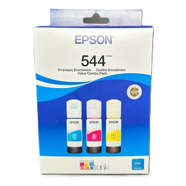 Kit Botellas De Tinta Epson T544 C/3 Pzs Cian/yellow/magenta