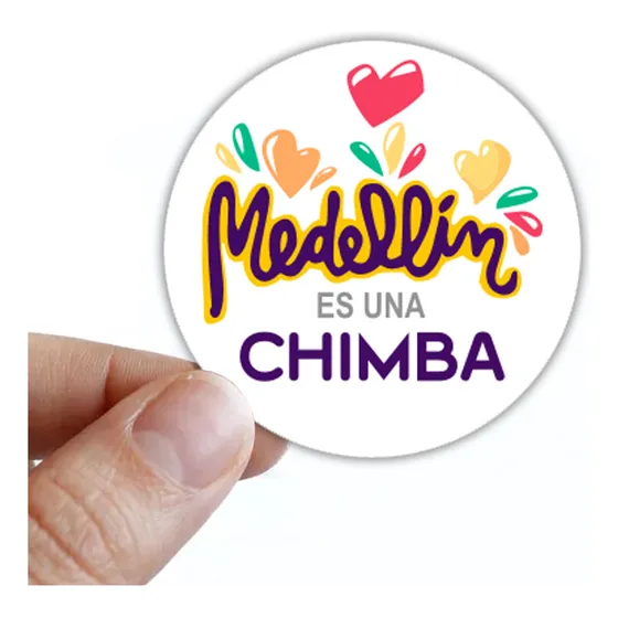 Sticker Medellín Una Chimba Souvenir Recuerdo Turístico St8k