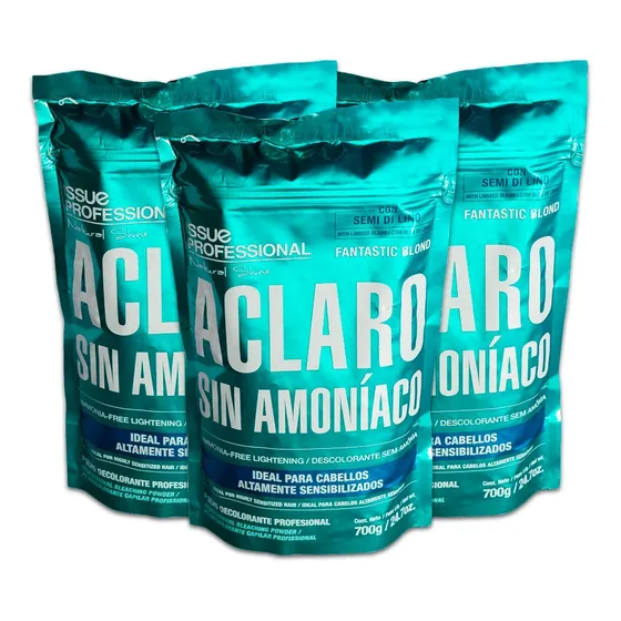 Kit X3 Issue Aclaro Polvo Decolorante Sin Amoníaco 700gr