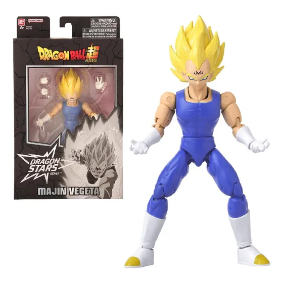 Figura de acción Bandai Dragon Ball Super Dragon Stars Majin Vegeta +3