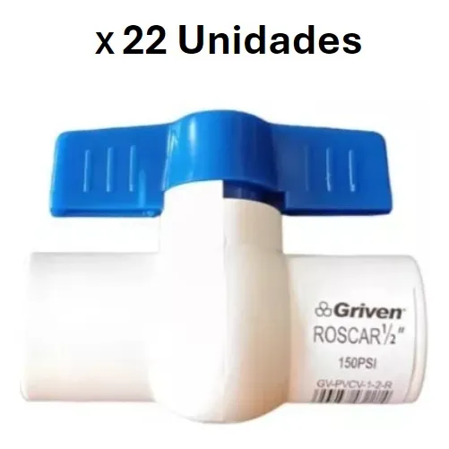 Llave De Paso Plastica Con Rosca Griven 1/2 Pulgada