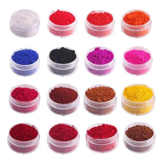 Brillo Labial De 16 Colores En Polvo De Pigmento Natural, Co