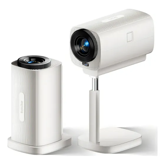 Projetor Smart Basike Ba-TY213 4K Full HD Android 11 Wi-Fi 6 Bluetooth 12000 Lúmens Branco Rotação 180 Graus Home Cinema