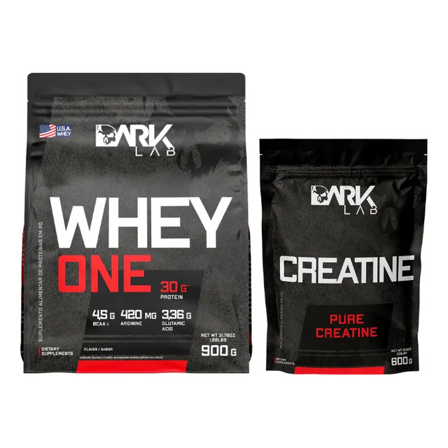 Kit Whey Protein Sabor Chocolate 900g  + Creatina Monohidratada 600g - Dark Lab