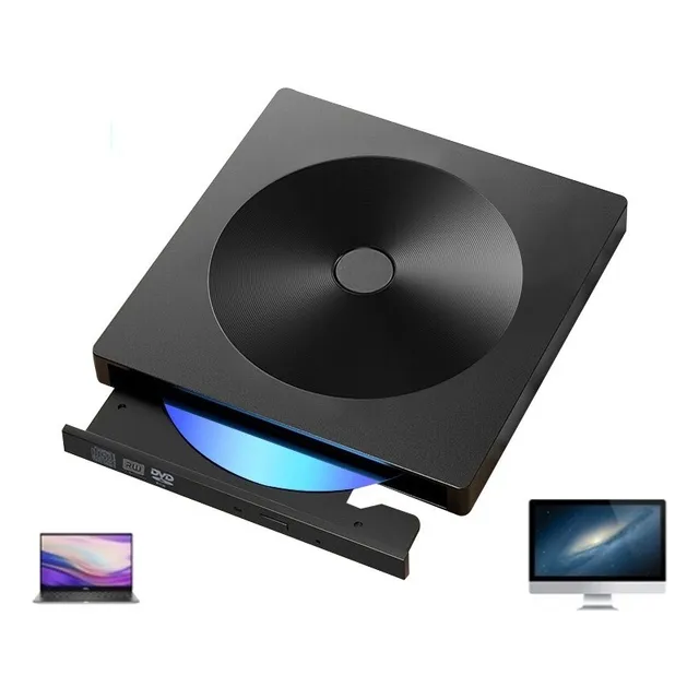 Lector Dvd Externo Quemador Cd Grabador Hub Usb 3.0+ Type C