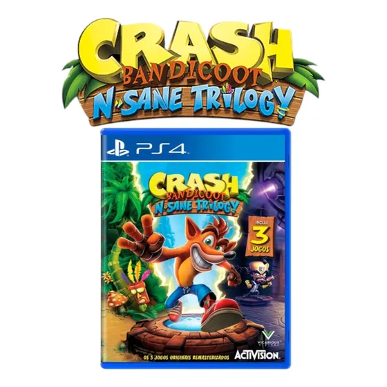 Crash Bandicoot N. Sane Trilogy - Ps4 Midia Fisica Original