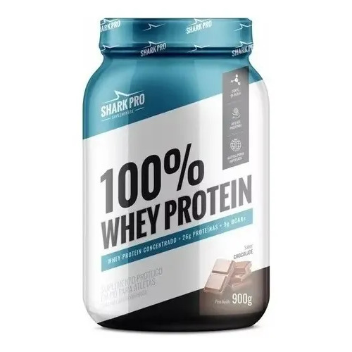 100% Whey Protein Pote 900g Proteína Shark Pro Sabores Top Sabor Chocolate 100% Whey Protein Pote 900g Proteína Shark Pro Sabores Top Sabor Chocolate