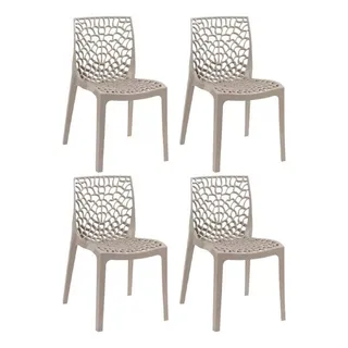 Sala Kit 4 Cadeiras Gruvyer Varanda Nude Estilo Moderno Sala Kit 4 Cadeiras Gruvyer Varanda Nude Estilo Moderno