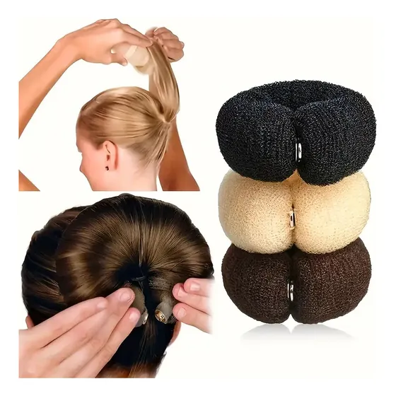 Dona Moño Esponja Peinado Corona Formador Trenza Anillo Pelo