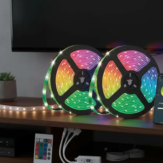 Fita Led 10m 5050 Rgb Wifi Led Ip65 Alexa Inteligente Smart