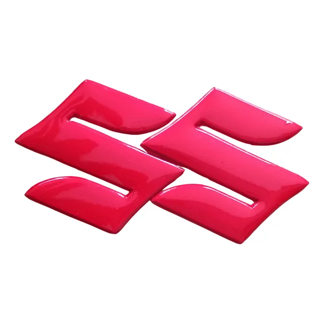 Sticker Calcomania Emblema Tanque Suzuki Resina X2 Rojo