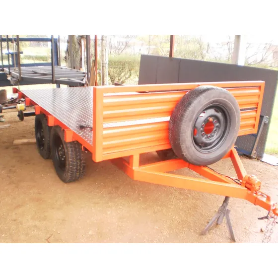 Traile, Carro  Doble Eje Con Freno O Para Moto  Cuatricclo