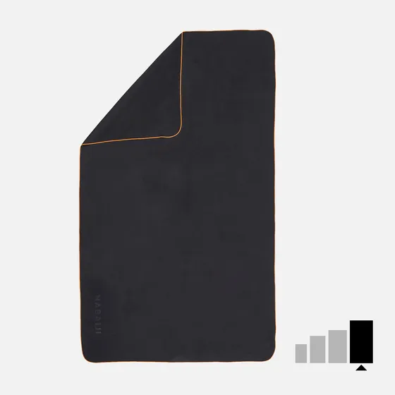 Toalla Microfibra Nabaiji Negra Talla Xl 110x175 Cm Negro Lisa
