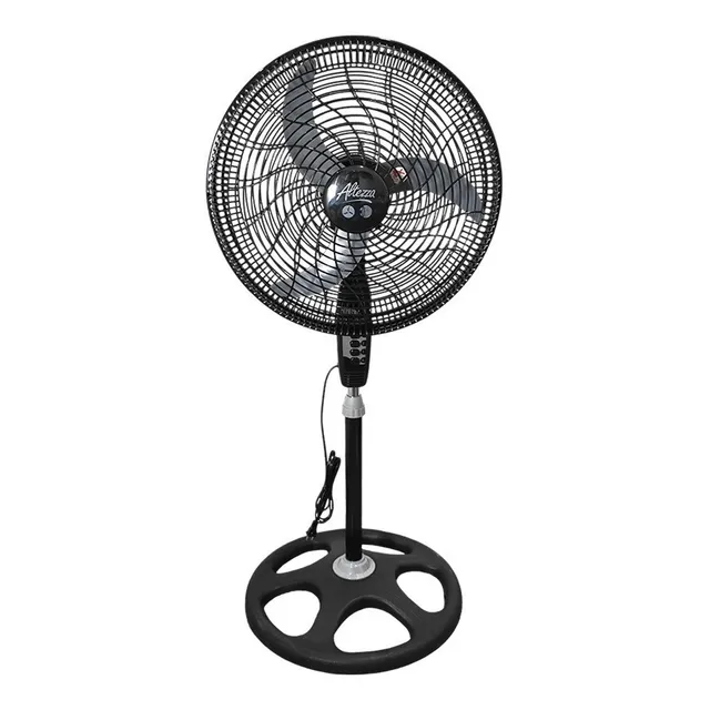 Ventilador Altezza Pedestal 18 Pulgadas 80 Watts Potente Color de la estructura Negro Color de las aspas Gris Diámetro 46 cm