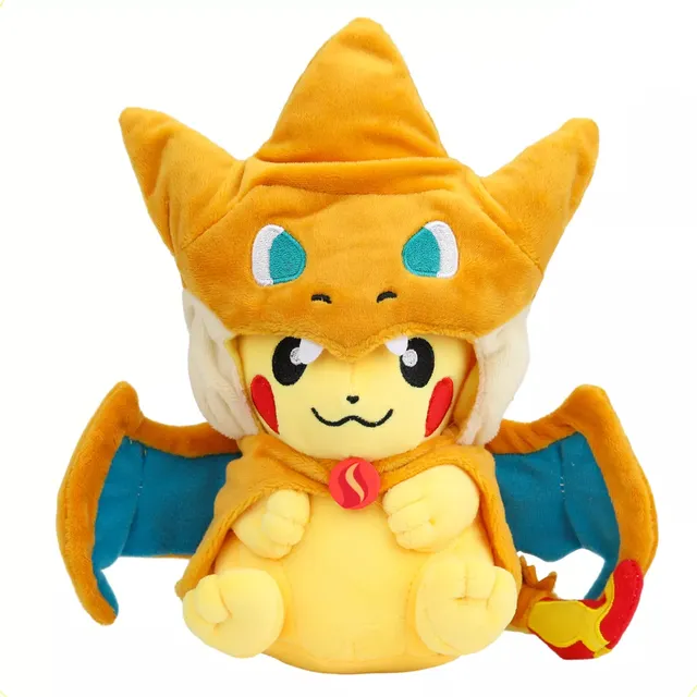 VAKRNY Pelúcia Pokémon Pikachu Cosplay Mega Charizard Y 23cm Juguetes De Peluche