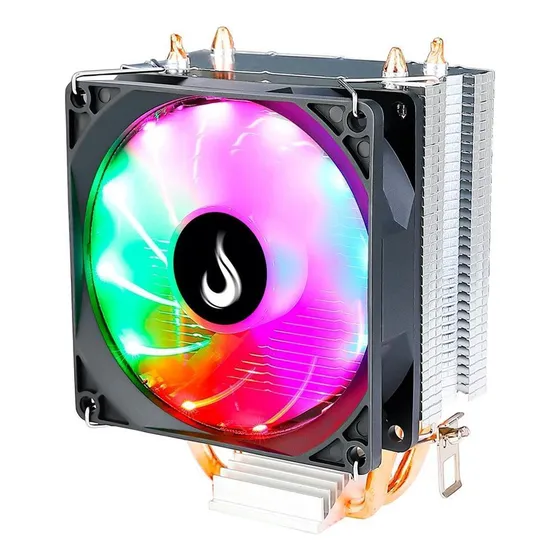 Cooler Para Processador Led Rainbow Intel Amd 120w Heat Pipe 12v