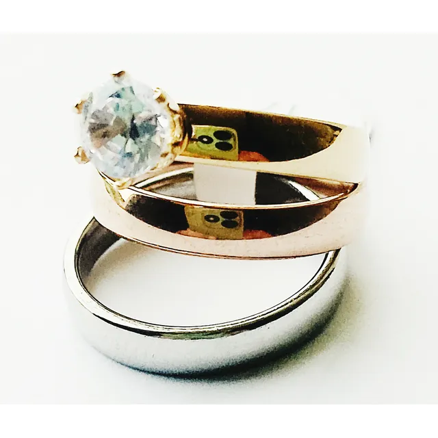 Anillos Para Damas De Acero Inoxidable Quirúrgico Cartier