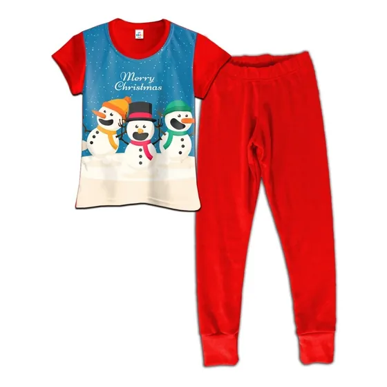 Pijama Niño Manga Corta  Navidad Navideña
