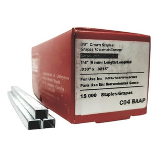 Grapa Tapicera Senco C04 Corona 3/8'' Largo 1/4'' 15mil Pza Grapa Tapicera Senco C04 Corona 3/8'' Largo 1/4'' 15mil Pza