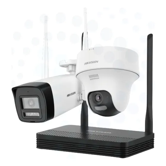 Kit De Seguridad Wifi Hikvision Camaras Bullet + Domo 4mp
