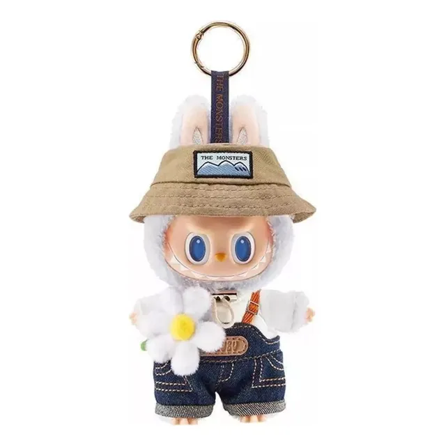 For Labubu Macaron Monsters Vinilo Peluche Llavero Original