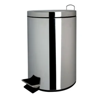 Just Home Collection Lixeira Inox 5l Com Pedal Balde Removível Banheiro Cozinha P