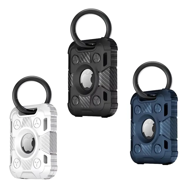 Estuche Bumper Para Airtag Pack X3 Unidades Antishock Funda Llavero Collares Mascota Perros Gatos Bumper Seguridad Moto Carro
