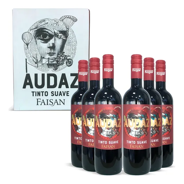 Vino tinto Faisán Audaz bodega Traversa 750 ml pack x 6 u