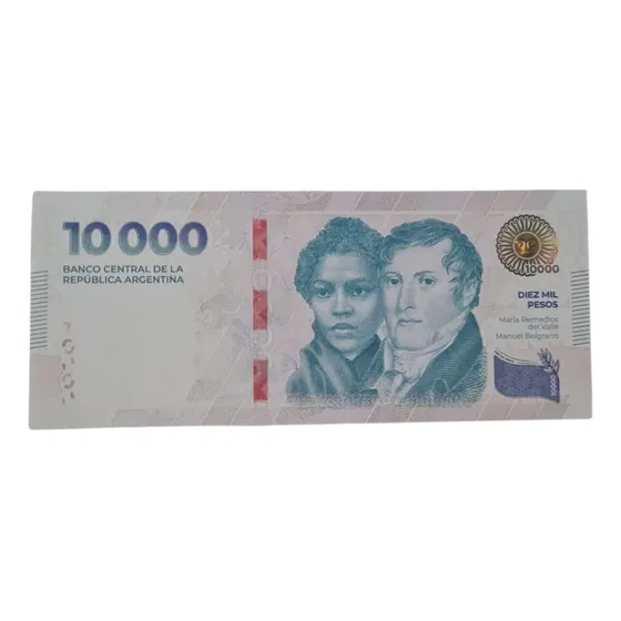 Billetes Mundiales: Argentina 10.000 Pesos Año 2024