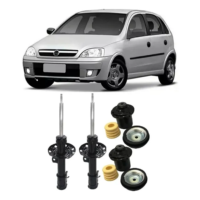 2 Amortecedor + Kit Suspensão Corsa Hatch 2002 2003 2004 05