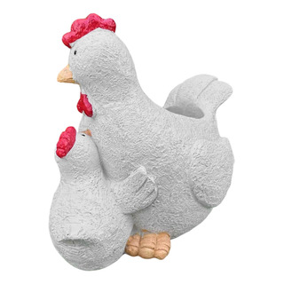 Maceta De Pollo, Linda Escultura De Gallo De Resina Para Maceta De Pollo, Linda Escultura De Gallo De Resina Para