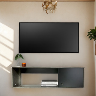Repisa Flotante Para Tv Decomobil Con Puerta Minimalista Repisa Flotante Para Tv Decomobil Con Puerta Minimalista