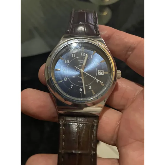 Swatch Irony Sistem51 Automático Café Plateado Azul