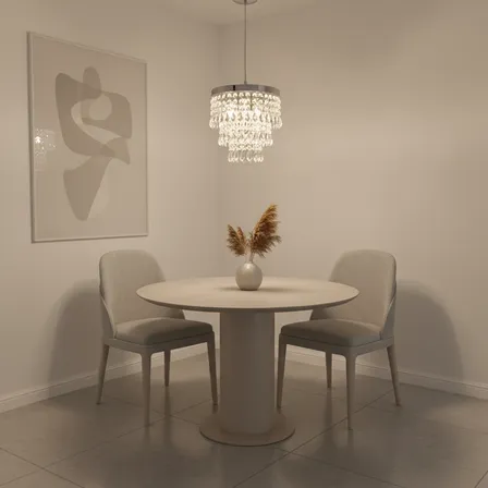 Pendente Manucrillic Cristal Redondo Sala Quarto Corredor